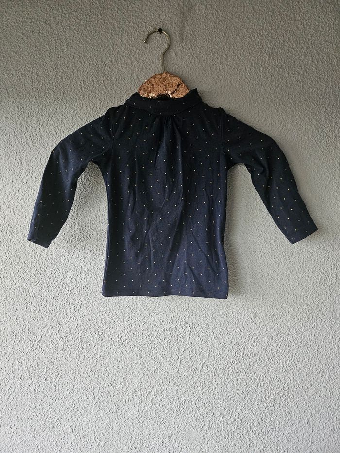 Col roulé a pois pour fille