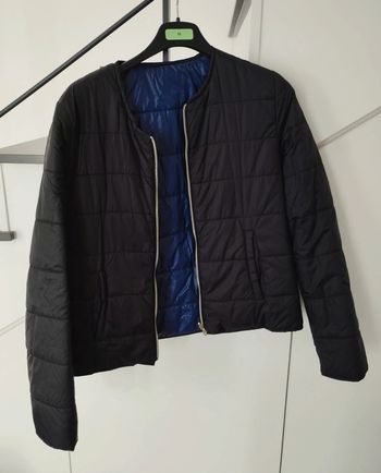 Doudoune sans col noire réversible bleu marine taille M Tex