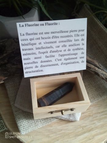 Lot Coffret pierre naturelle de fluorite
