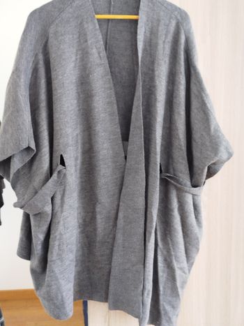 Gilet long sans manches ceinture maternité