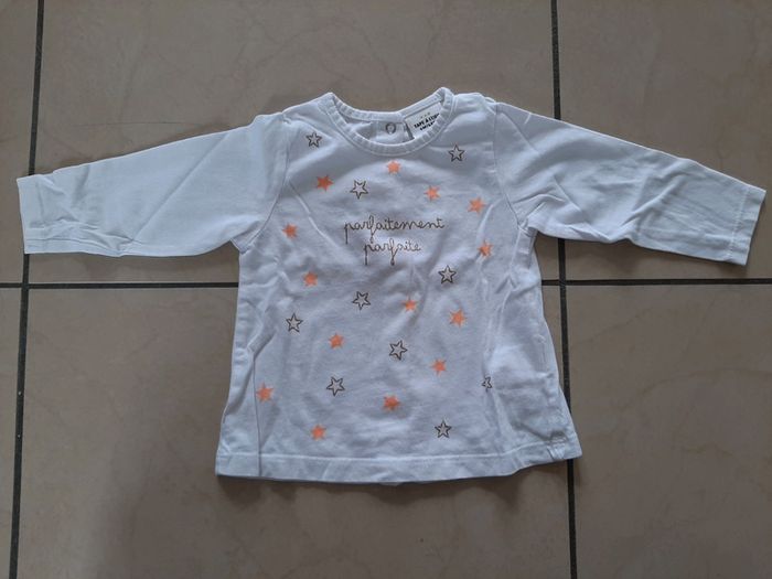 Lot de 6 tee shirts manches longues fille 6 mois - photo numéro 4