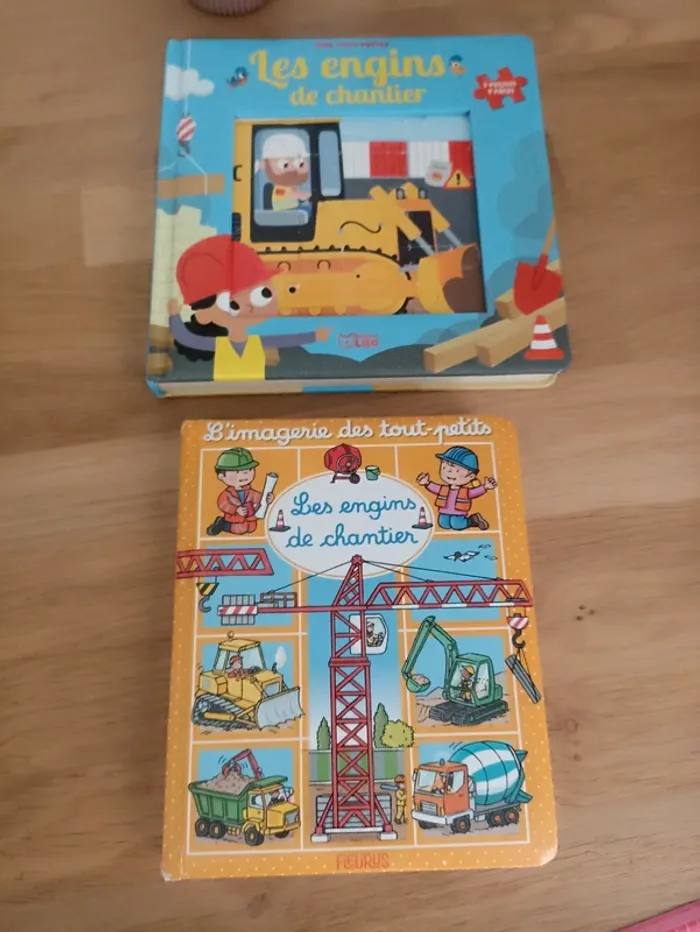 Lot de 2 livres sur les chantiers livre puzzle et imagier.