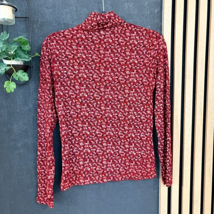 Sous-pull Haut col roulé In Extenso fleuri taille S - photo numéro 3