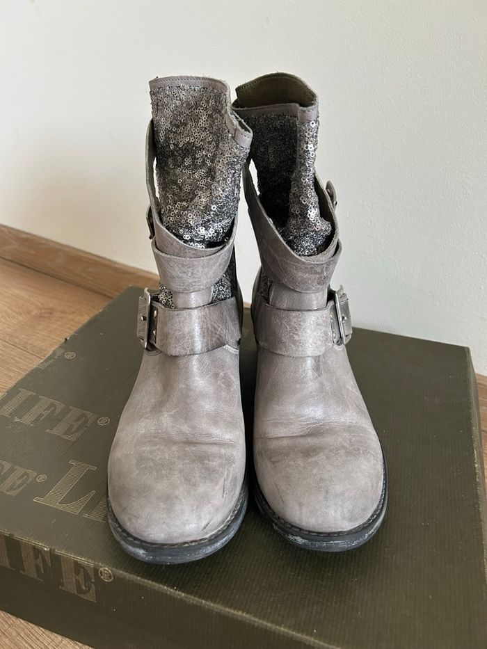 Bottines grises et argentées neuves Life pointure 38 (valeur 159€) - photo numéro 3