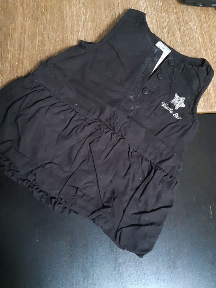 Robe été noire bébé filme 3 moi etoile sequins