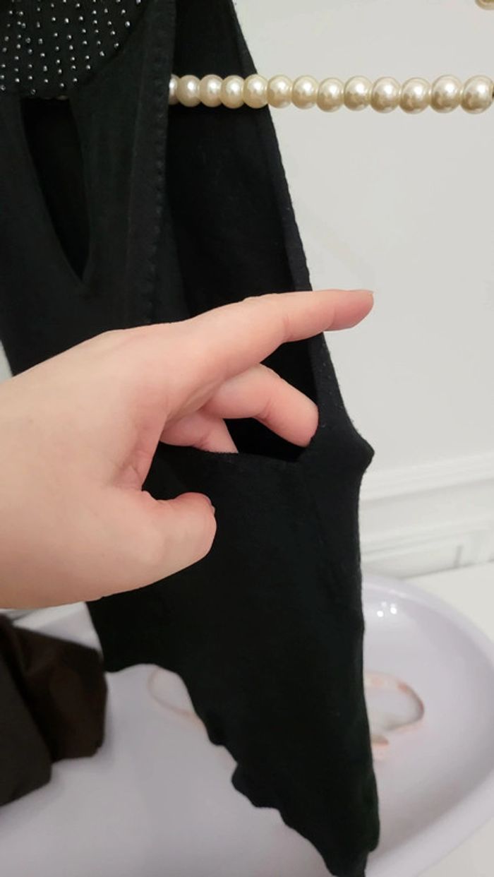 Pull sans manches col perlé taille unique - photo numéro 4