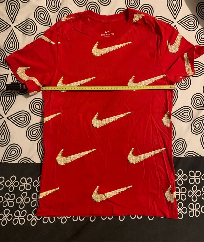 Beau tee shirt nike original couleur rouge avec logo en strass - photo numéro 5