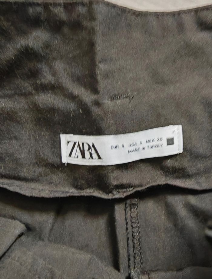 Pantalon cargo taille haute avec ceinture Zara T.S - photo numéro 5