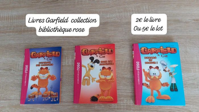 Livres garfield collection bibliothèque rose