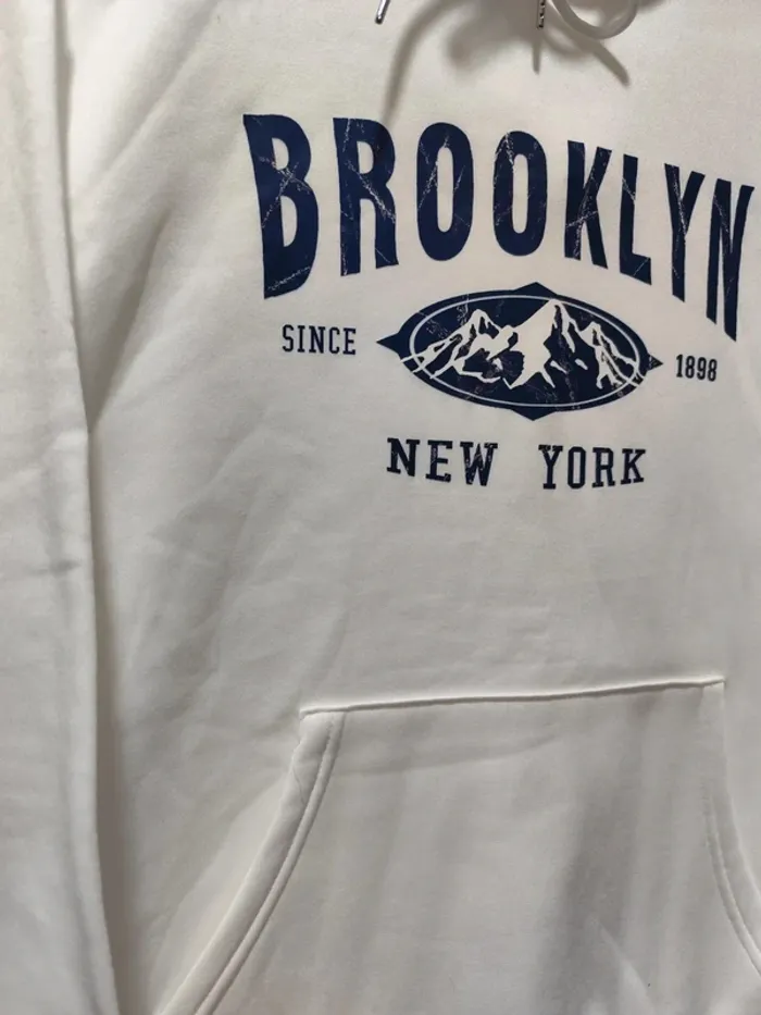 Sudadera blanca Brooklyn S New York - photo numéro 2