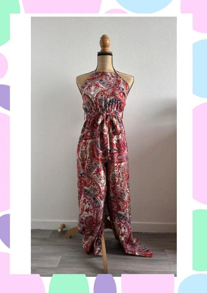 Combinaison dos-nu imprimé bohème – Taille M – Neuf sans étiquette