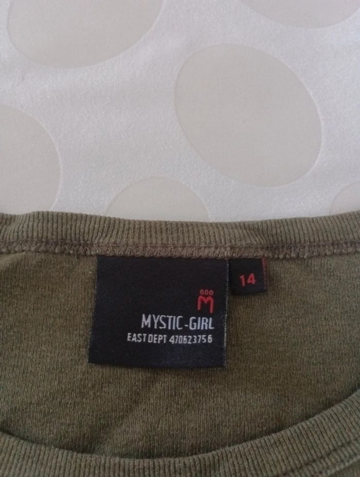 Tee shirt court manches courtes Mystic Girls taille 14 ans rétro vintage manga - photo numéro 3