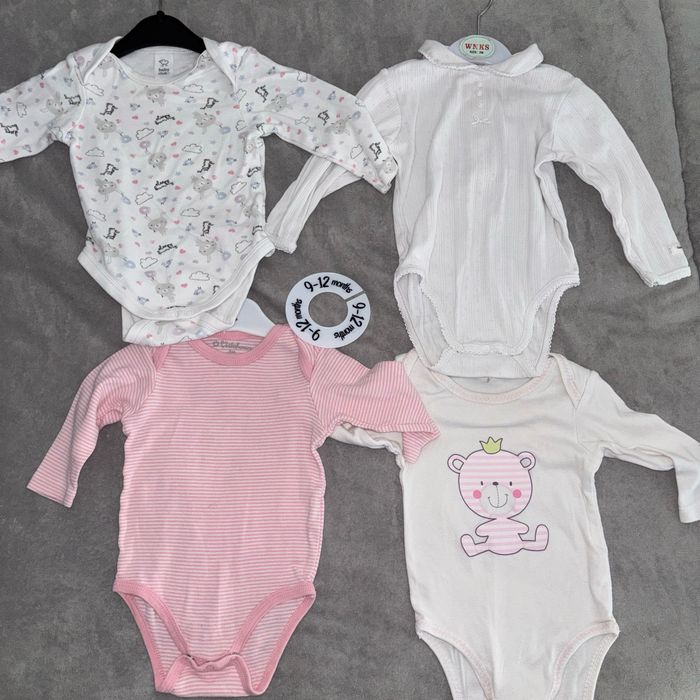 Lot bodies manches longues bebe fille 9 mois