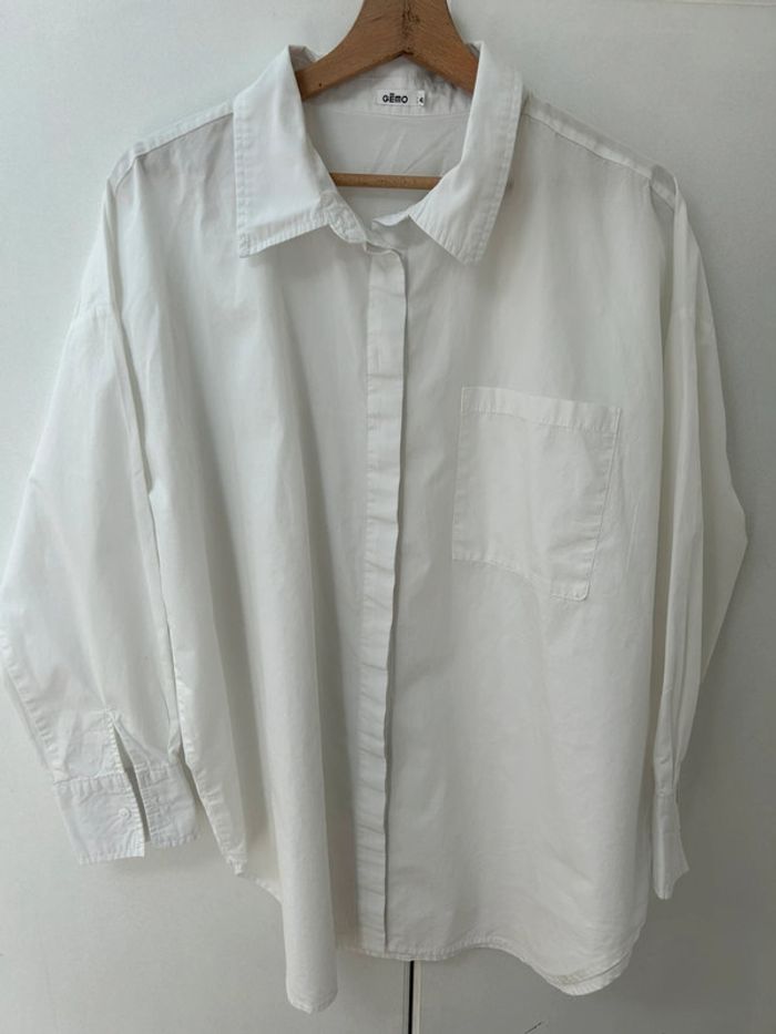 Chemise blanche gemo  été manches 3/4 - coton gemo taille 40 - photo numéro 2