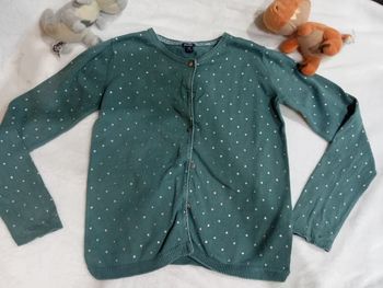 Gilet bleu canard et argenté