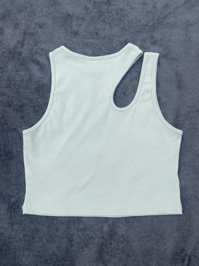 Crop top vert pastel taille 36 - photo numéro 2