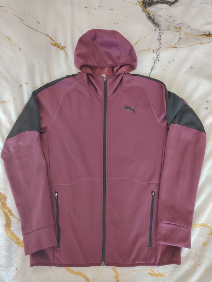 Veste à capuche Puma – Bordeaux & Noir TAILLE L - photo numéro 1