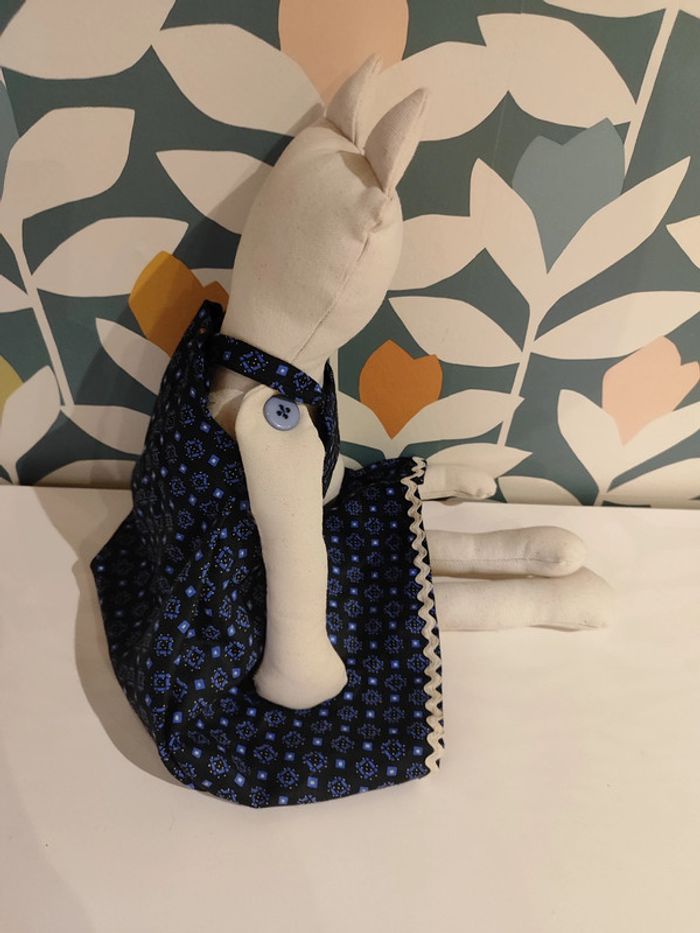 Poupée peluche doudou chat chiffon fait main - photo numéro 2