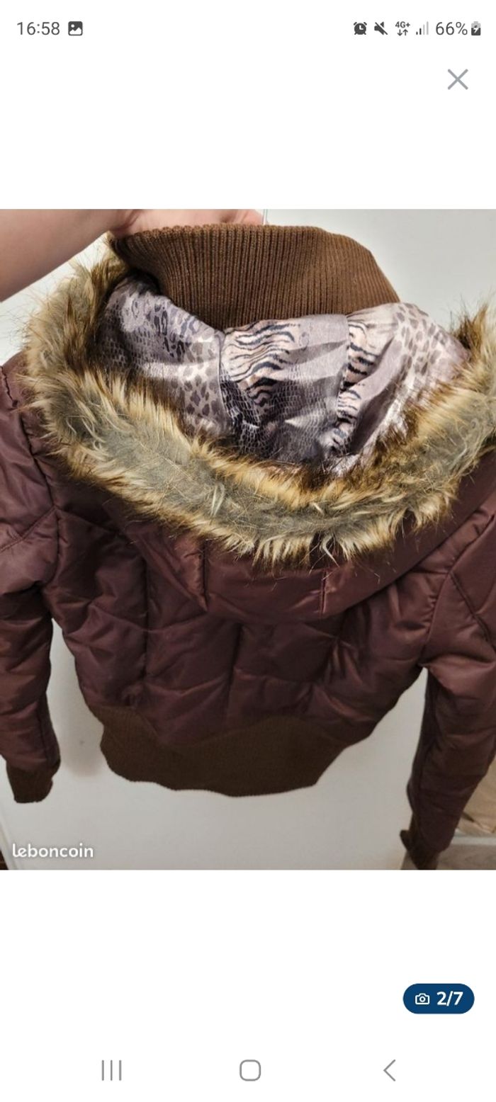 Doudoune courte marron-Taille S NEUVE - photo numéro 2