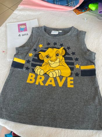 T-shirt Disney, le Roi Lion, quatre ans neuf