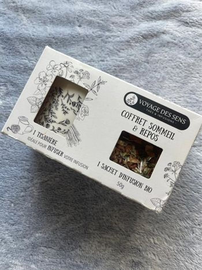 Coffret sommeil & repos tasse infusion voyage des sens