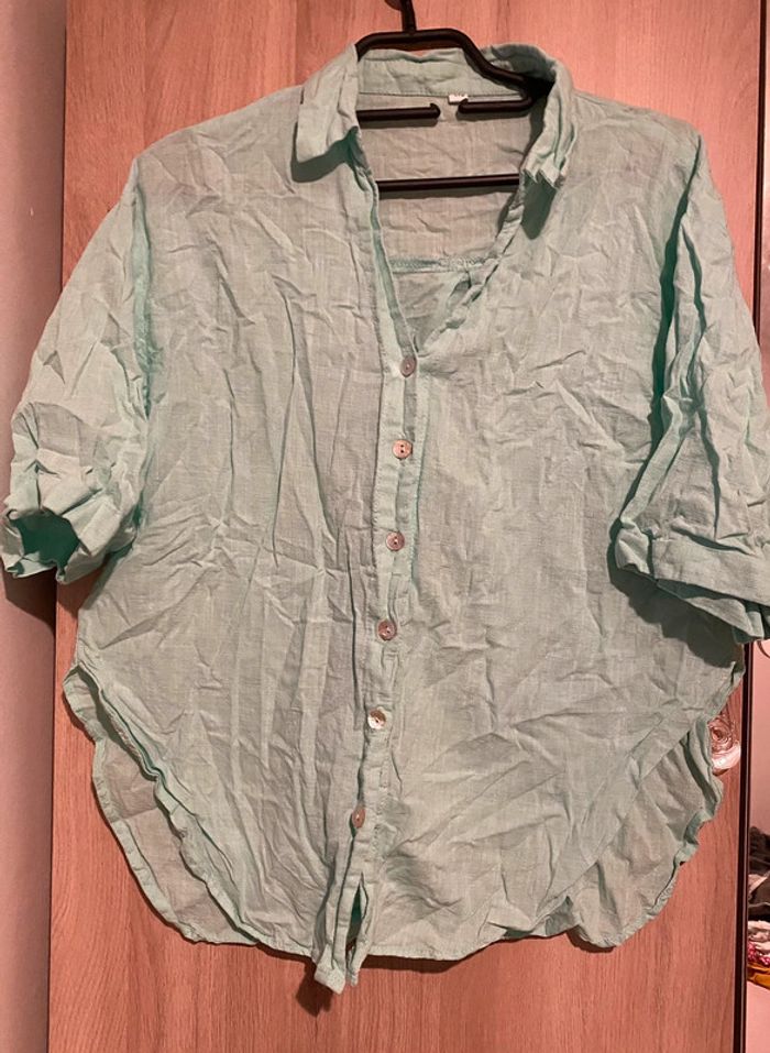 Chemise turquoise Shein M
