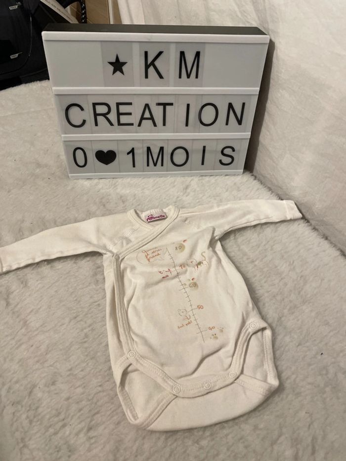 Bodys 1 mois pommette