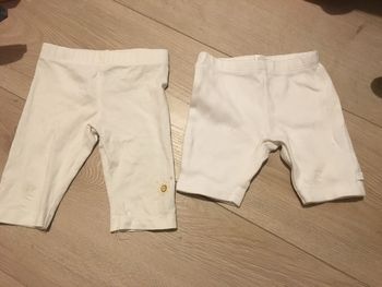 Lot de  2 leggings courts 12 mois
