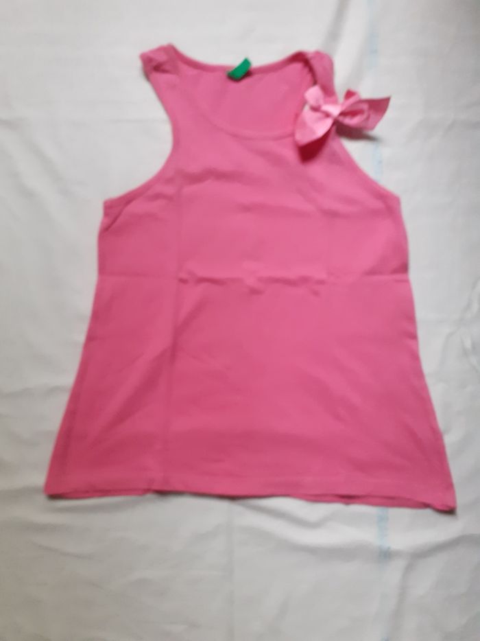 Débardeur rose petit nœud satiné