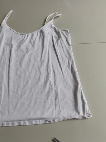 Débardeur Kiabi 50-52 bretelles réglable blanc