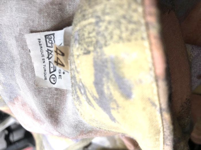 Très belle blouse chemise style abstraite couleur pastel vintage taille 42/44 (voir mesures) - photo numéro 6