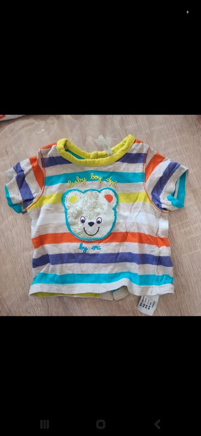 Ensemble Salopette et tee shirt bébé 1 mois - photo numéro 4