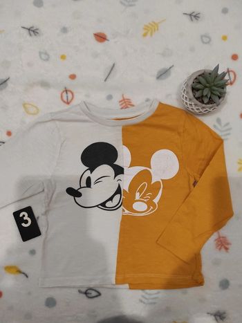 Tee-shirt manches longues Mickey 3 ans