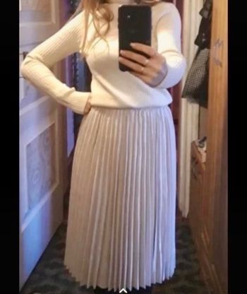 Jupe plissée velours taille S
