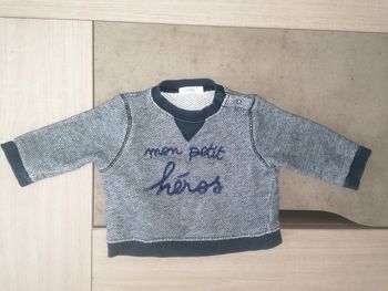 Pull "mon petit héros" / Bout'chou/ 6 mois