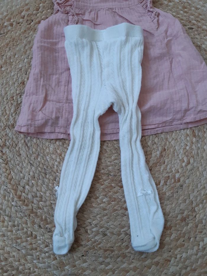 Robe rose et collant blanc 68 cm - photo numéro 8