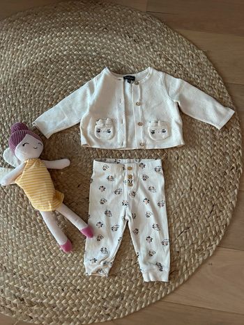Ensemble gilet et pantalon bébé fille sergent major