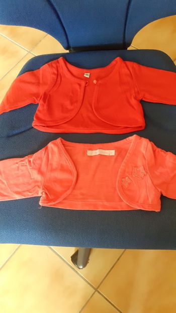 Lot de 2 gilets fille 3 mois