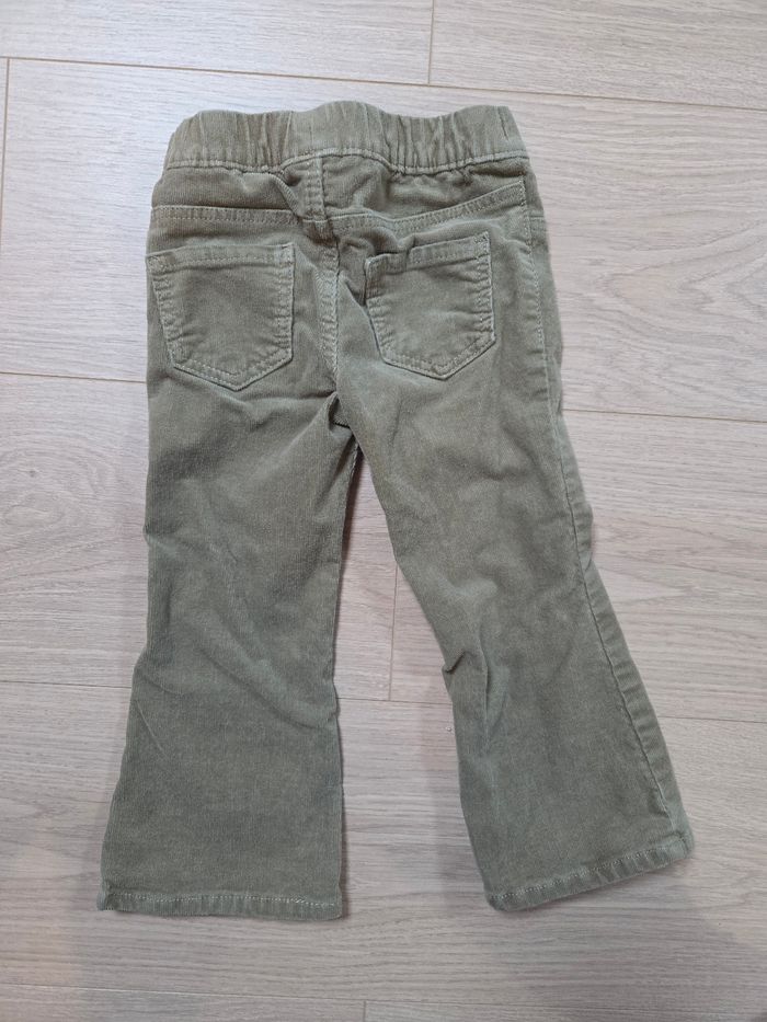 Pantalon velours kaki fille - photo numéro 3