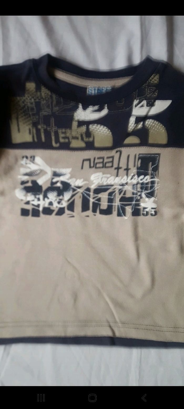 Sweat bleu et beige sans franciso 4 ans - photo numéro 2