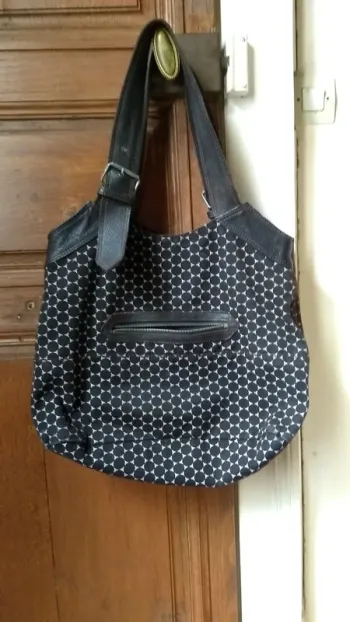 Grand sac XL Comptoir des Cotonniers marron et noir