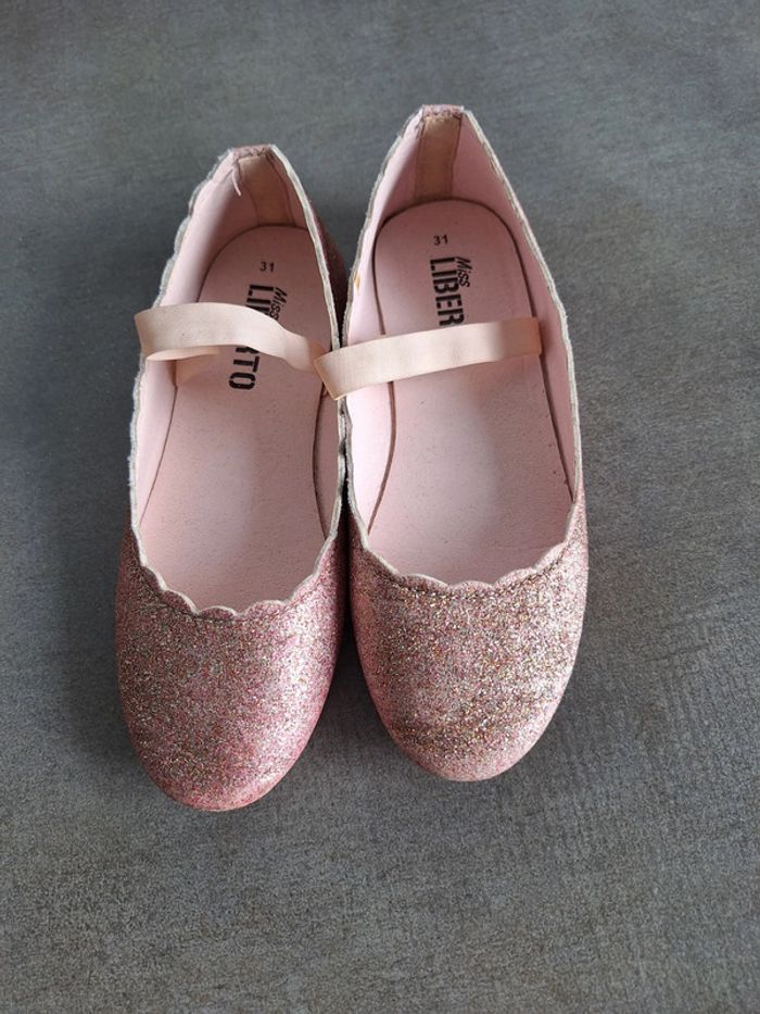 Ballerines paillettes rose Miss Liberto 31