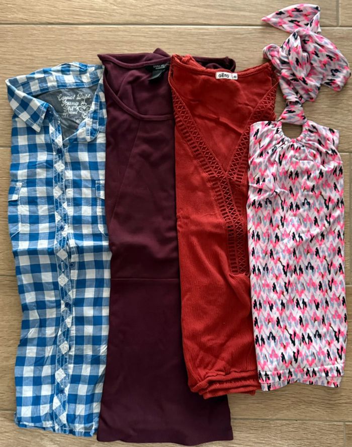 Lot 4 hauts à manches courtes Femme Taille 40/L