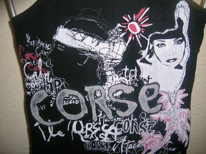 Top débardeur noir thème corse "PARIS" taille M neuf - photo numéro 3
