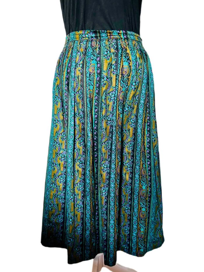 🖤🌿Jupe en coton vintage 42/44 Alpen Trachten Boho Autumn cottagecore whimsigoth long skirt🌿🖤 - photo numéro 5