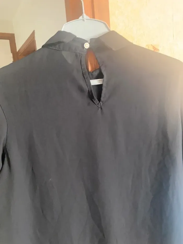 Chemise noire chic – Manches en voile – Taille 40 – Élégance & légèreté - photo numéro 6