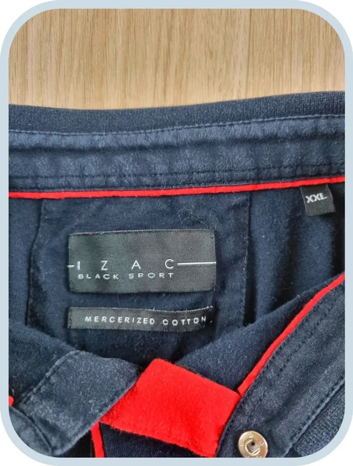 Polo bleue IZAC Black Sport coupe chic/sport Homme Taille XXL - photo numéro 2