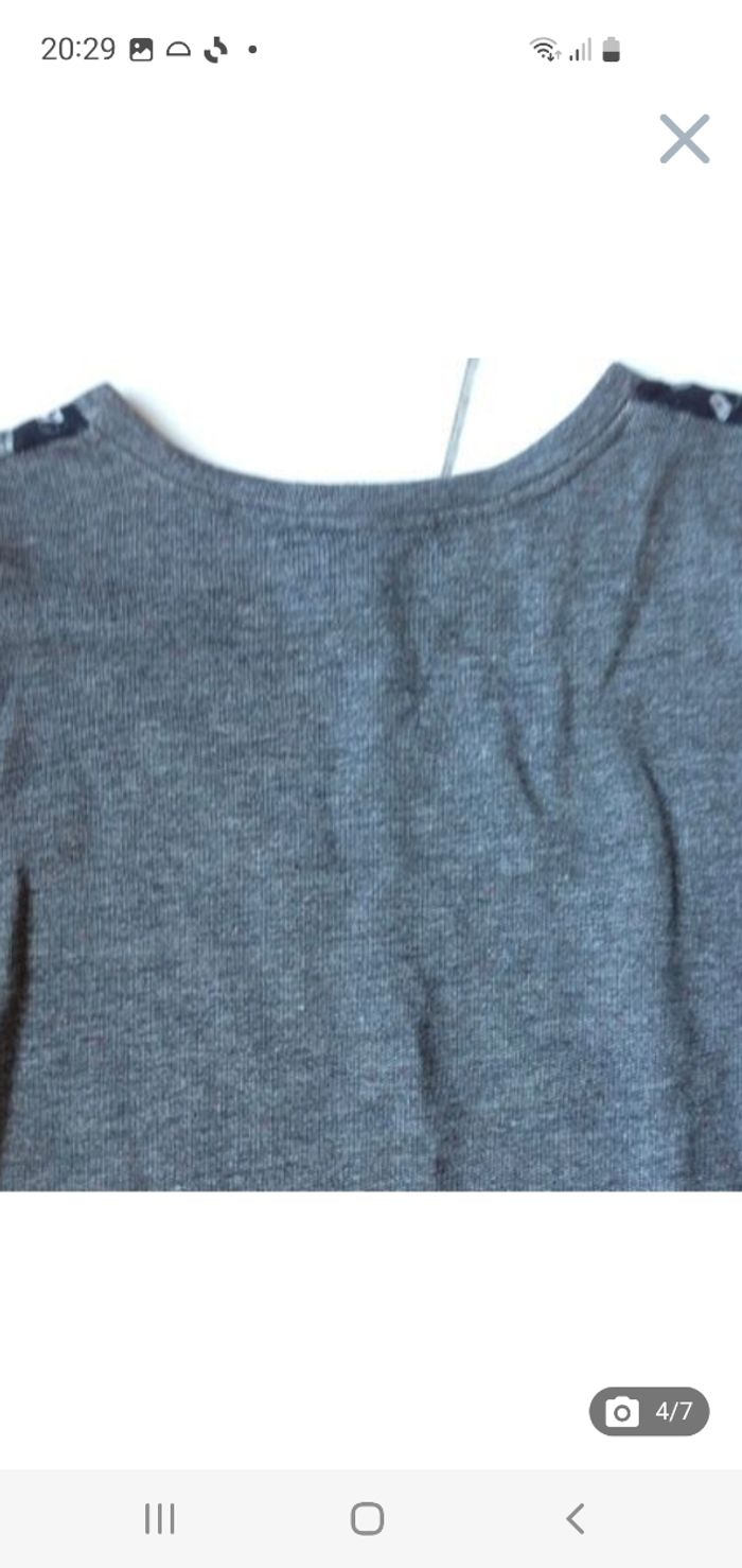Sweat-shirt gris/noir taille 0 (34-XS) Monoprix - photo numéro 4