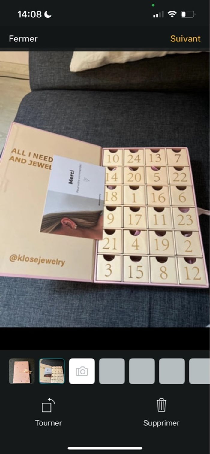 Calendrier l’avent bijoux argentés - photo numéro 2