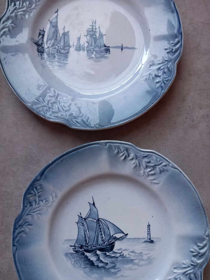 Lot de 6 assiettes décoratif ancienne vintage - photo numéro 2